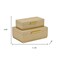 Homeroots Set of Two Taupe And Gold Nesting Decorative Storage Boxes With Lids, 2PK 712918 - alternate 5
