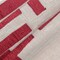 Homeroots 24" Red and Ivory Geometric Cotton Blend Throw Pillow With Embroidery 549411 - alternate 3