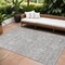 Homeroots 8' X 10' Gray And Silver Damask Washable Indoor Outdoor Area Rug 603506 - alternate 1