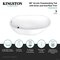 Kingston Brass 68" Acrylic Oval Single Slipper Freestanding Tub with Drain, Glossy White/Matte Black VTRS683128C310 - alternate 2