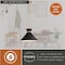 Vaxcel Racine 1 Light Matte Black and Gold Natural Brass Mid-Century Modern Bowtie Pendant, LED Compatible P0398 - alternate 7