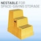 Us Weight Safety Step, 3 Steps, 502 lbs Load Capacity, Polyethylene, Yellow SS300 - alternate 4