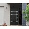 Vdomdoors Steel Door Deux 1105 Black Enamel Sidelight and Transom Window Sidelite Stainless Inserts Entry Doo DEUX1105EXD-BLK-W36+12xH80+16-LH-O - alternate 2