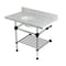 Kingston Brass 36-Inch Carrara Marble Console Sink with Acrylic Legs and Shelf, 8-Inch, 3-Hole KVPB3630MAB0 - alternate 1