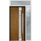 Vdomdoors Steel Door Deux 1713 Natural Oak Sidelight and Transom White Window Stainless Inserts Single Modern DEUX1713EXD-OAKW-W36+16 x H80+16-Left-hand Inswing - alternate 2