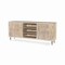 Homeroots 72in Ivory Solid Wood Cabinet Enclosed Storage Distressed TV Stand 489505 - alternate 6
