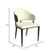 Leisuremod Aria Modern Dining Chair in Leather and Iron Legs with Curved Back in Black, 2PK AC45BL2 - alternate 3
