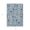 Homeroots 3' X 5' Denim Blue Ivory And Beige Oriental Washable Indoor Outdoor Area Rug 598034 - alternate 4