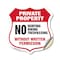 Signmission Private Property Shield Sign No Hunting, 18 Inch X 18 Inch, Vinyl Decal SHI-D-18-445 - alternate 1