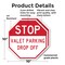 Signmission Stop Valet Parking Drop Off, 10 inch X 10 inch, Plastic Sign, 2PK OC-P-2PACK-10-282 - alternate 5
