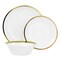 Gibson Home Premier Gold Fine Ceramic 12 Piece Dinnerware Set 129380.12 - alternate 6