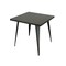 Homeroots 32" Gray Steel and Metal Square Dining Table 555145 - alternate 2