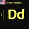 Aacc Self-Adhesive Vinyl Letter: D, Scale: 35 cm. Color: Yellow Font: Anders by, 12PK AACC-Anders-UD-Yellow-M35x12 - alternate 1