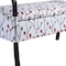 Homeroots 17in Dark Brown And Blue Upholstered 100% Polyester Floral Entryway Bench With Flip Top 469439 - alternate 3
