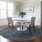 Homeroots 8' Black Round Oriental Washable Indoor Outdoor Area Rug 563831 - alternate 6