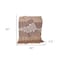 Homeroots 50" X 60" Brown and Beige Woven Cotton Striped Throw Blanket with Tassels and Embroidery 548934 - alternate 2