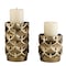 Homeroots Set Of Two Antiqued Brass Tabletop Pillar Candle Holders, 2PK 468340 - alternate 3