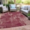 Homeroots 3' X 5' Burgundy And Ivory Geometric Washable Indoor Outdoor Area Rug 594527 - alternate 5