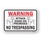 Signmission Warning Attack Dogs On Premises No Trespassing, Heavy-Gauge Aluminum, 18" H, A-1824-24679 A-1824-24679 - alternate 1