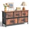 Simple Deluxe 5 Drawers Dresser for Bedroom, Wide Chest of Drawers, Storage Organizer Units with Fabric Bins for 3A88HKCABT5RUST - alternate 1