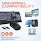 Delton KBM20 Wired Large Big-Button/Big-Key Backlit Keyboard and Mouse Combo, Black G20 - alternate 4