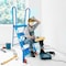 5Seconds Brand 4 Step High quality steel, Lock-N-Stock Folding Ladder, 350 lbs, Blue 555114 - alternate 4