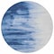 Homeroots 8' Navy Blue And Ivory Round Abstract Washable Indoor Outdoor Area Rug 601226 - alternate 5
