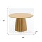 Homeroots 46" Brown Solid Wood Pedestal Base Round Top Dining Table 721021 - alternate 5