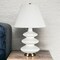 Homeroots 26" White and Gold Glass Gourd Table Lamp With White Empire Shade 524525 - alternate 6