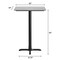 Flash Furniture 30"x24" Tabletop, Seamless Surface Technology, Gray Faux Concrete with 22x22 Black Bar Height X-Base ST-REC2430-CMGY-T2222B-GG - alternate 7