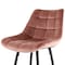 Elama 2 Piece Velvet Tufted Bar Chair in Pink with Metal Legs ELM-222-PNK - alternate 5