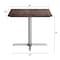 Flash Furniture 36" Square Outdoor Tabletop, Dark Brown, Seamless Surface Technology, 30x30 Silver Cast Iron X Base ST-SQ36-WBR-T3030S-GG - alternate 7