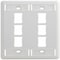 Ortronics HDJ 6 HOLE, 2 GANG FACEPLATE,  403HDJ26-88 - alternate 1