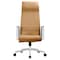 Leisuremod Aleen High-Back Office Chair in Upholstered Leather and Iron Frame, Swivel and Tilt, Acorn Brown AOT19LBRL - alternate 5