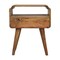 Homeroots 22" Light Brown Solid Wood One Drawer Nightstand 651587 - alternate 12