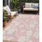 Homeroots 5' X 8' Pink Ivory And Gray Floral Washable Indoor Outdoor Area Rug 599905 - alternate 1