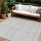 Homeroots 10' X 14' Silver And Ivory Southwestern Washable Indoor Outdoor Area Rug 593725 - alternate 1