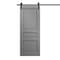 Sartodoors Modern Barn Door 32 x 80 inches, Ego 5012 Painted Grey Oak, 6.6FT Rail Track Heavy Hardware Set,  EGO5012BD-B-SEK-32 - alternate 1