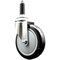 Service Caster 5 Inch 316SS Black Polyurethane Wheel Swivel 7/8 Inch Expanding Stem Caster SCC-SS316EX20S514-PPUB-BLK-78 - alternate 1