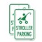 Signmission Reserved Stroller Parking With Graphic, 18'' X 24'' 2 Signs, Heavy Gauge Aluminum, 2PK A-1824-2PACK-22985 - alternate 1