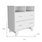 Homeroots 32" White Wood Two Drawer Dresser 477784 - alternate 5