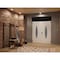 Vdomdoors Front Exterior Prehung Aluminum Double Doors Ronex1277 Black Enamel Top Transom Mirrored Clear RONEX1277DEXD-BLK-W72xH96+14-RH-O - alternate 3