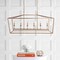 Jonathan Y Pagoda 49" 6-Light Classic Traditional Metal Linear Cage Lantern LED Pendant, Antique Gold JYL7439B - alternate 12