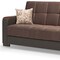 Homeroots 87" Brown Microfiber And Faux Leather Sleeper Sofa And Toss Pillows 607172 - alternate 4