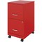 Nusparc 2-Drawer Mobile Vertical File Cabinet, 14.2" x 18" x 26.5", Red NPRVF218AMRD - alternate 1