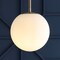 Jonathan Y Bleecker 7.75" Metal/Glass Globe LED Pendant, White/Brass JYL9528A - alternate 5