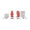 Vestil Caster Poly-on-steel Kit 6"x2" 4800 lb, PK4 H-CK4-PU6-2 - alternate 2