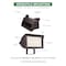 Beyond Led Technology UNION, LED Flood Light, Adj Wt 200W-300W, 45000LM, CCT 5K, Slip Fitter/Yoke Mount Included, Bronze 156598 - alternate 5