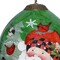 Homeroots Plaid Santa with Cardinals Hand Painted Mouth Blown Glass Ornament 477496 - alternate 2
