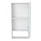 Homeroots 18" White Wood Floating Single Door Bathroom Vanity And Medicine Cabinet With Mirror 543602 - alternate 1